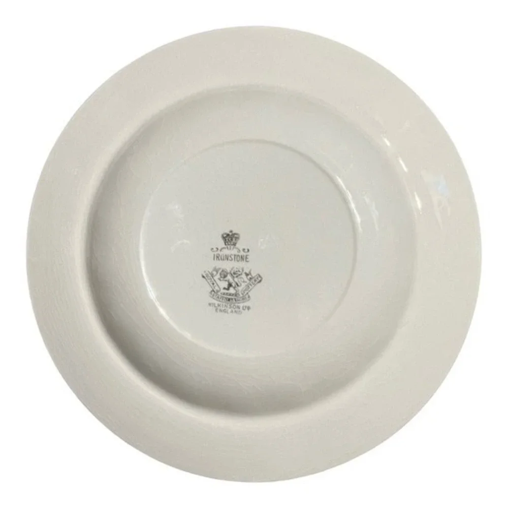 Antique Royal Staffordshire Wilkinson England White Ironstone Soup Bowl Wheat 8